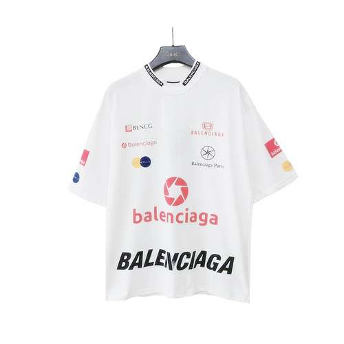 Maglia a maniche corte tuta da corsa Balenciaga BLCG con logo completo