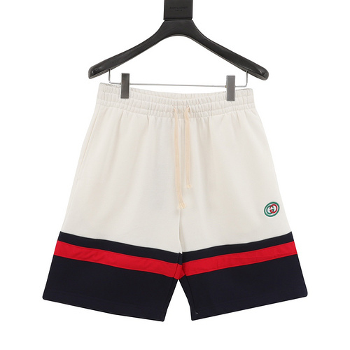 G striped patchwork double G embroidered shorts