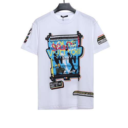 LV cyberpunk band printed short sleeves