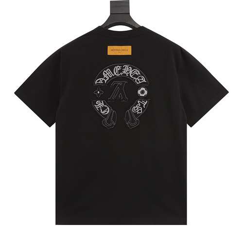 1V24ss co-branded patchwork embroidered short sleeves