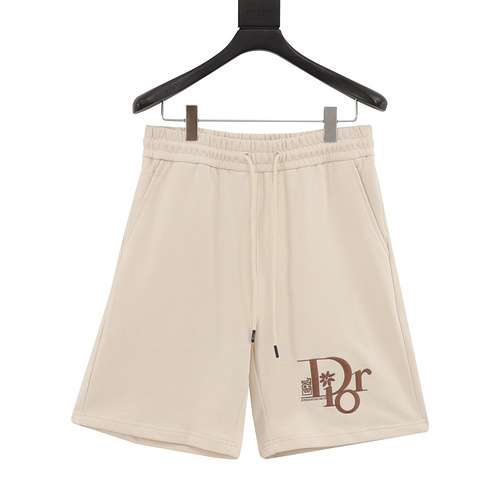 CD hem embroidered lettering shorts