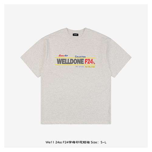 We11 24ss F24 letter printed short sleeves