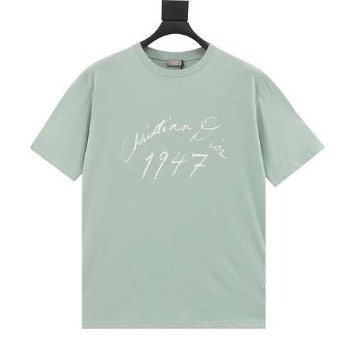 CD cursive 1947 printed short-sleeved T-shirt