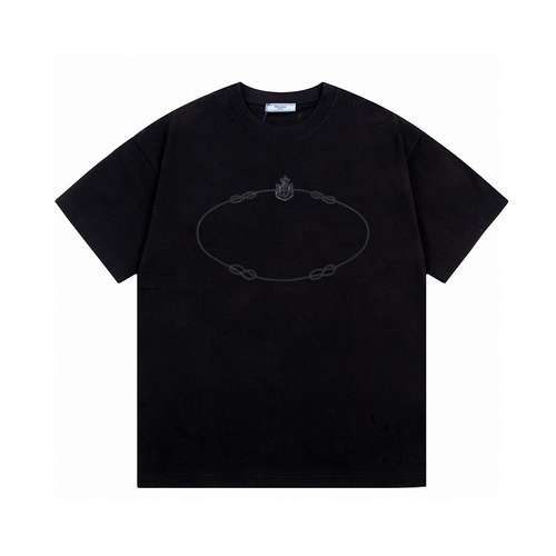 PRD/Prada 24ss collar crown short-sleeved T-shirt