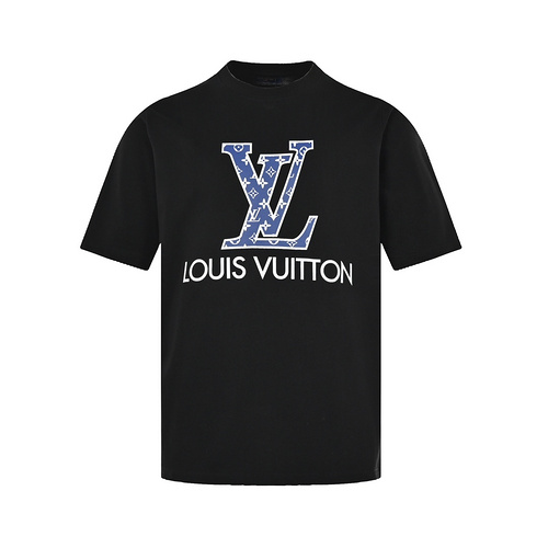LV/Louis Vuitton 23ss presbyopic letter logo printed short sleeves