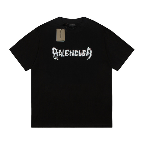BLCG Balenciaga front and back creative letter short sleeves black
