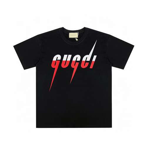 G Gucci classic blade lightning print logo short-sleeved T-shirt