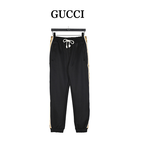 GC/Gucci classic side double G reflective webbing suit trousers