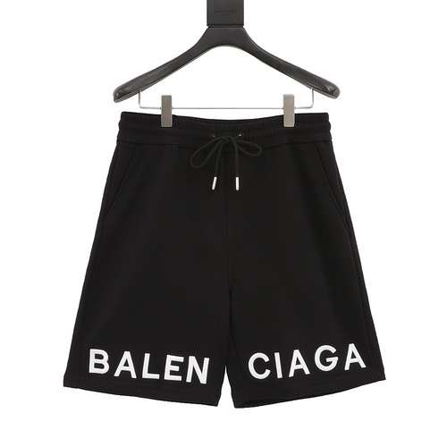 BLCG hem embroidered letter shorts