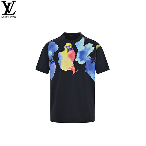 LV/Louis Vuitton irregular ogo printed short-sleeved T-shirt