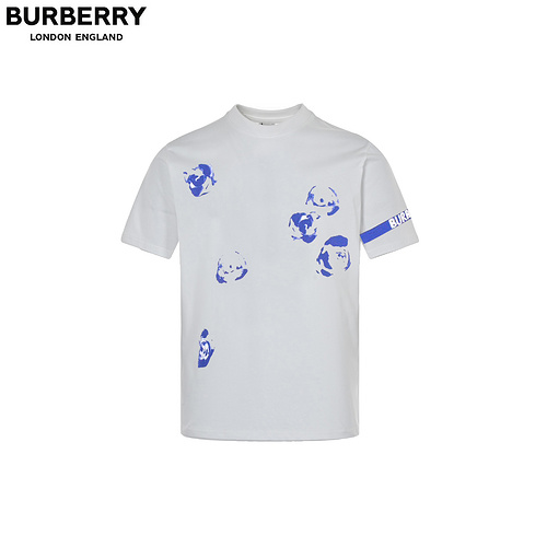 Burberry/BBR 2024ss rose flower print short-sleeved T-shirt