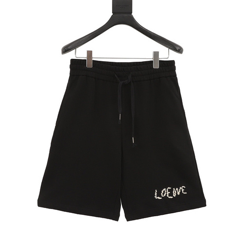LE/Loewe Pocket Patch Logo Embroidered Shorts
