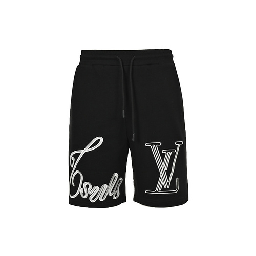 LV/Louis Vuitton 24ss embroidered large letter logo shorts