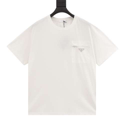 T-shirt a maniche corte con logo del marchio PRD Prada Pocket Iron