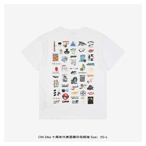 OW 24ss 10th anniversary graphic printed short sleeves