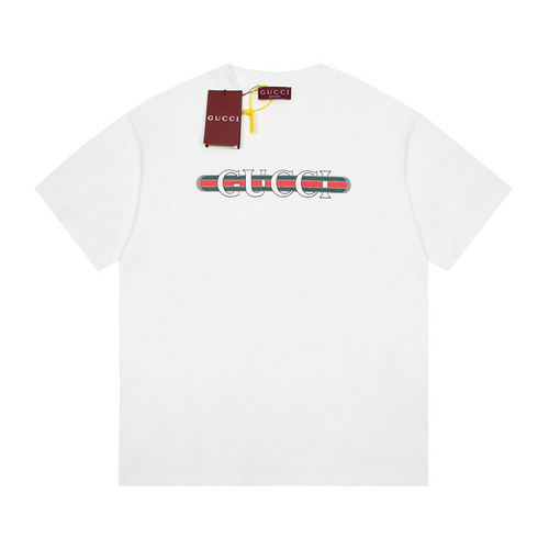 Gucci English letter short sleeve white