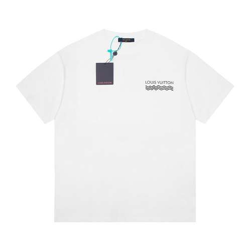 LV Louis Vuitton monogram short sleeves white