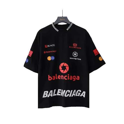 Maglia a maniche corte tuta da corsa Balenciaga BLCG con logo completo