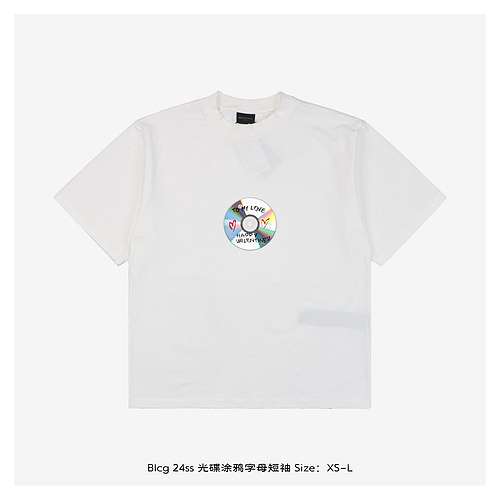 Blcg 24ss disc graffiti letter short sleeves