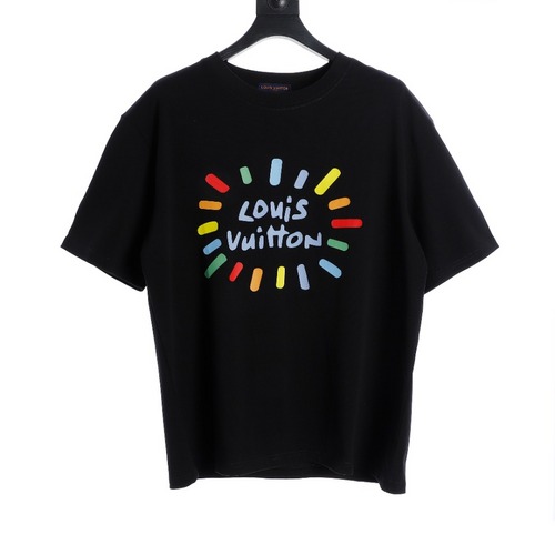 LV colorful letter print short-sleeved T-shirt