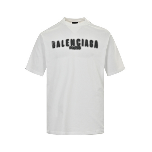 BLCG/Balenciaga 24ss blurred letter three-dimensional printed short sleeves
