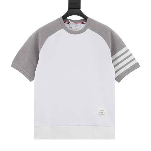 TB water ripple waffle round neck short sleeves