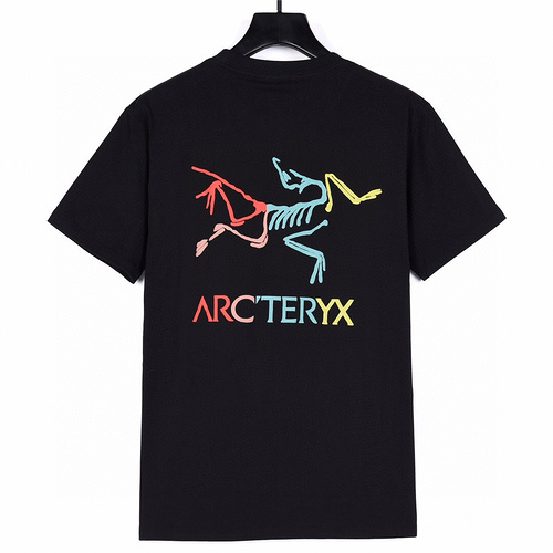 ARC Arc'teryx foam front and back rainbow logo printed round neck short-sleeved T-shirt