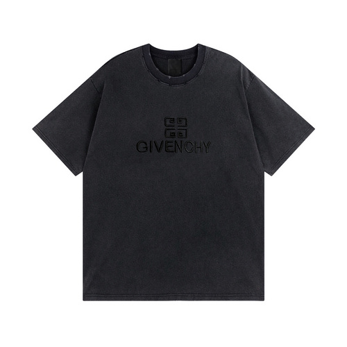 GVC/Givenchy 24ss washed old style 4G fine embroidery short-sleeved T-shirt
