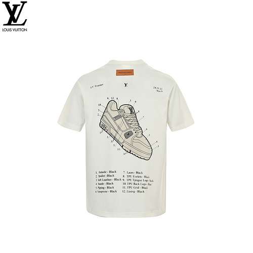 Sneakers LVLouis Vuitton con lettera stampata a maniche corte