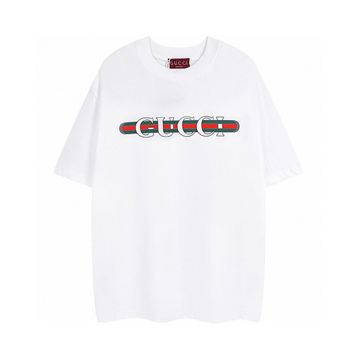 GC Gucci 2024 spring and summer belt classic printed round neck short-sleeved T-shirt