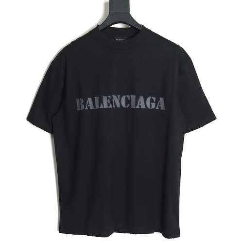 BLCG Balenciaga 24SS blurred letter print short-sleeved T-shirt