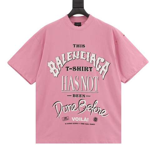 T-shirt a maniche corte con logo effetto invecchiato con stampa di lettere in schiuma rosa BLCG