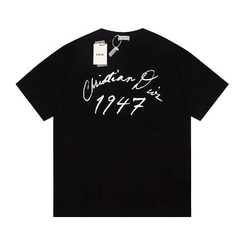 CD Dior 1947 letter short sleeve black