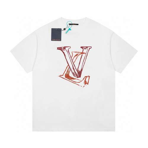 T-shirt a maniche corte con LOGO tridimensionale floccato LVLouis Vuitton 24ss