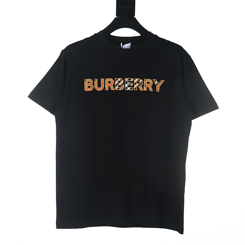 Burberry BBR letter plaid embroidered short-sleeved T-shirt