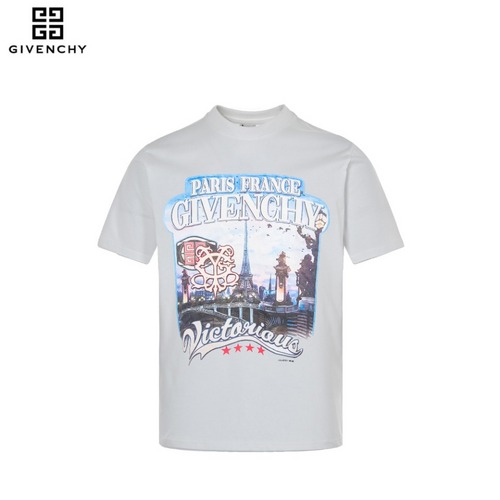 GVC/Givenchy 2024ss Eiffel Tower printed short-sleeved T-shirt
