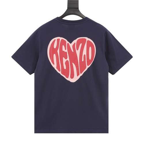 Tshirt a maniche corte KZ Kenzo Takada con stampa cuore sul retro