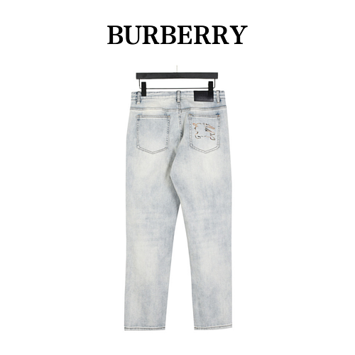 BBR Burberry War Horse Jeans with Hollow Back Pockets