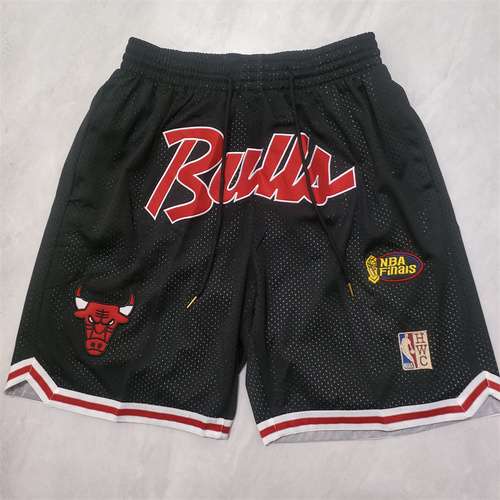 Pantaloni Bulls neri con tasca retrò con cerniera