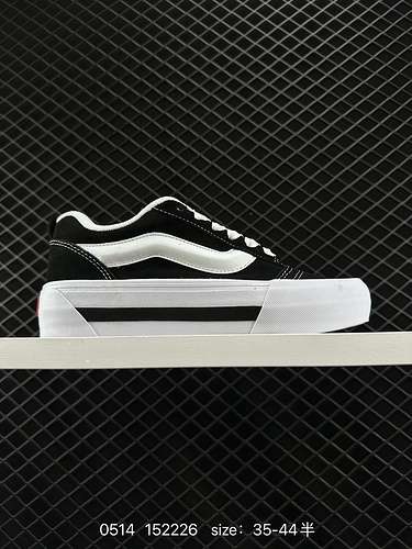 3 Vans Knu Skool scarpe da pane retrò in bianco e nero scarpe grasse nuove scarpe basse casual da uo