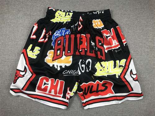 Bulls Pocket Zip Ball Pants Graffiti Black