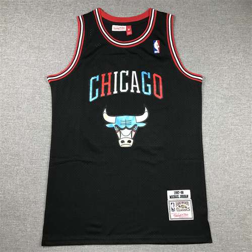 Bulls No 23 Jordan Black Edizione colorata