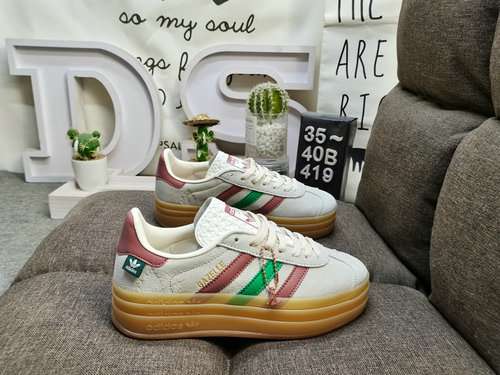 419DAdidas Originals Gazelle Bold W trifoglio tre strati suola spessa lowtop retrò versatile sneaker