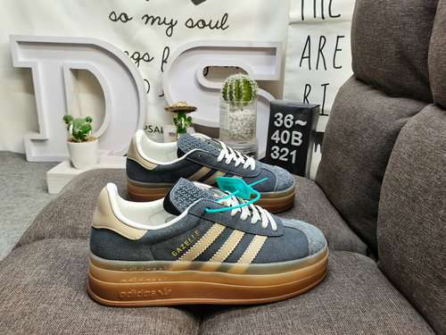 321DAdidas Originals Gazelle Bold W trifoglio tre strati suola spessa lowtop retrò versatile sneaker