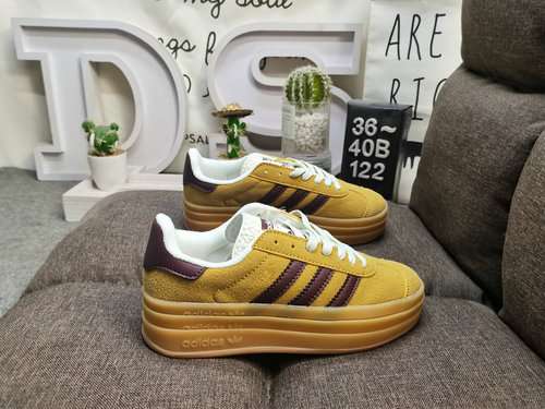 122DAdidas Originals Gazelle Bold W trifoglio tre strati suola spessa lowtop retrò versatile sneaker