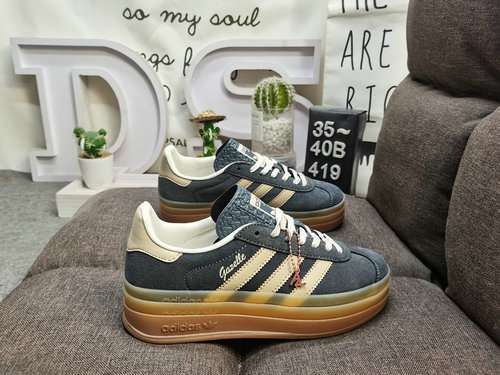 419DAdidas Originals Gazelle Bold W trifoglio tre strati suola spessa lowtop retrò versatile sneaker