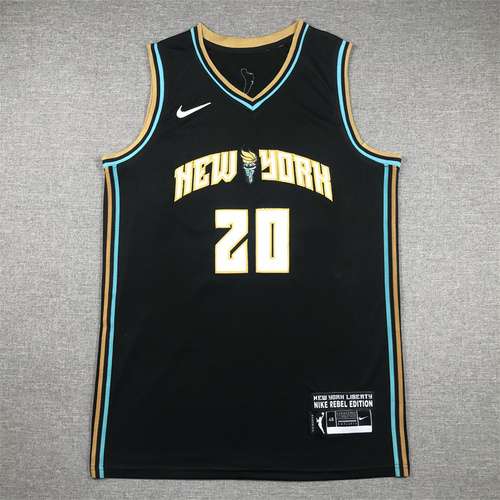 Squadra di basket femminile nera n. 20 di New York Liberty