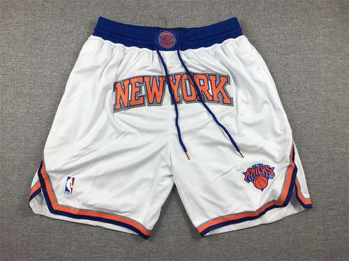 Pantaloni tascabili Knicks Pantaloncini bianchi regolari