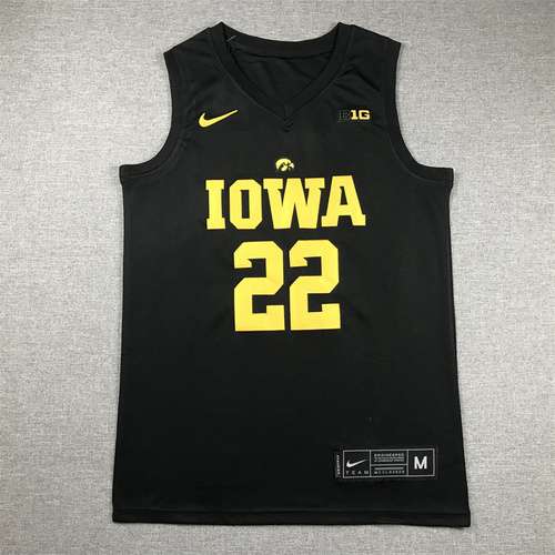 Pallacanestro femminile USA Iowa Hawkeyes No 22 CLARK Tutto nero