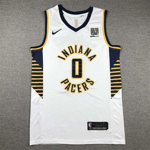 Pacers n. 0 Haliburton bianco